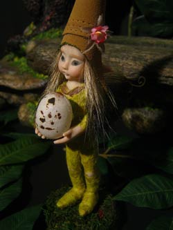 Ooak Fairie Pixie Tumimi e l'Uovo